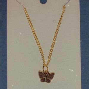 gold butterfly necklace